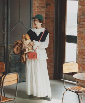 【高山都さんコラボ】ダブルギャザーロングスカート