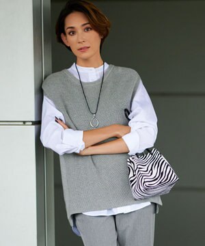 コットンカシミヤ ニット ベスト