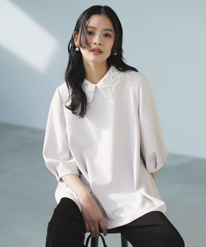 【ご好評により追加生産/襟は取り外し可能な2WAY】BEAUTY MOVE レース襟ブラウス