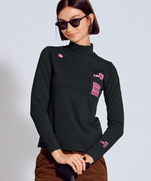 【吸水速乾 / UV遮蔽率99.5% UVカット / ストレッチ】【WOMEN】DELFT ロングスリーブモックT ゴルフウェア レディース