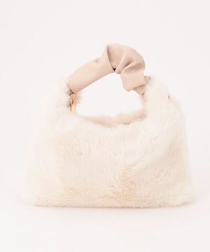  【2WAY】フェイクファーハーフムーン バッグ