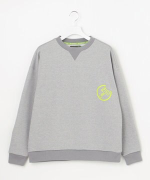  【MEN】【洗える】ロゴ クルーネック スウェット