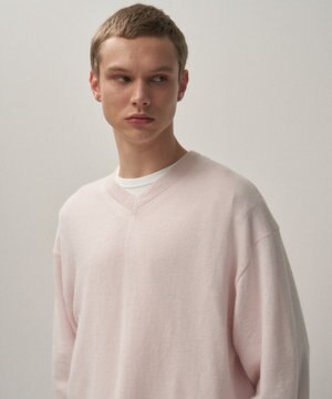  LINEN WOOL BRUSHED | Vネックセーター - UNISEX