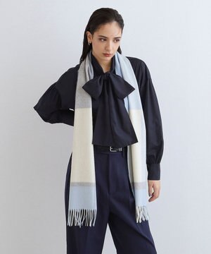  WEB限定【洗える】ミエル (miel) カシミヤ100％ チェックマフラー