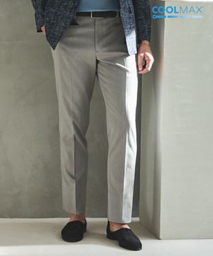  仕事で着られる綿パン【吸水速乾/ストレッチ/折り目加工】クールマックスコットンパンツ_ノータック（26年モデル）