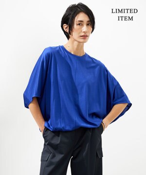  【WEB限定・洗える】Ly.COハイゲージ ドルマンスリーブプルオーバー