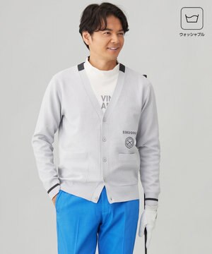 【MEN】【ウォッシャブル】ニットカーデガン 軽く羽織れて動きやすい 日常使いに便利
