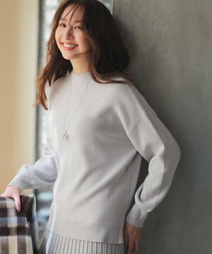 CICA加工 ビューティ畔ボトルネック ニット