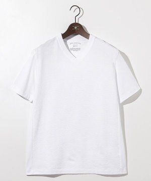  【オーガニックコットン使用・日本製】JOEコットンサッカー Vネック Tシャツ