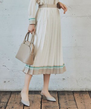  【セットアップ対応・洗える】モノグラムプリント スカート