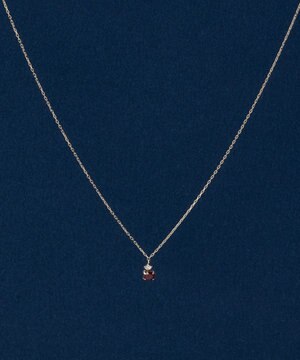  【K10】ジュエルラックネックレス　ガーネット/1月誕生石/天然石/全長:40cm