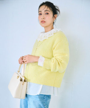  【LEE掲載アイテム/高山都さんコラボ】【前後着用可能】ビッグカラー２WAYブラウス