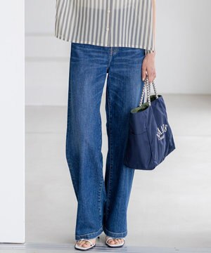【見上愛さん着用/Oggi3月号掲載/洗える】23区DENIM ストレッチ ワイドパンツ