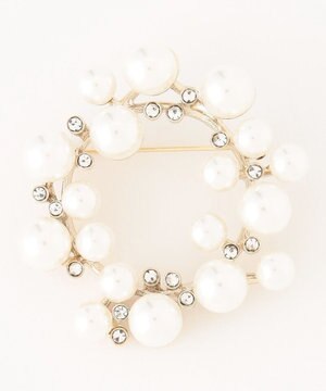  サークルパール調 ブローチ