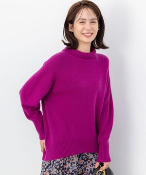 ウールカシミヤミックス ロールネックニット