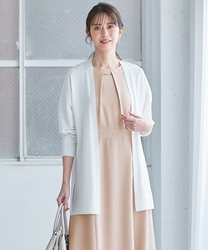  【洗える】ドルマンスリーブロング カーディガン