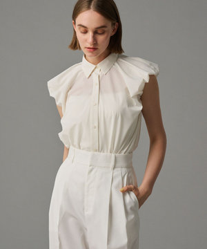 【新色追加・洗濯機洗い可】シアー タックスリーブブラウス（uncrave STANDARD）