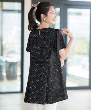 【おのののかさん着用】半袖&七分袖選べる袖丈バックフレアチュニック