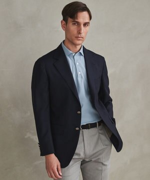  裏なしにアップデート【御幸毛織/オリジナル素材】Super130’S 定番 ホップサックブレザー(25年モデル)