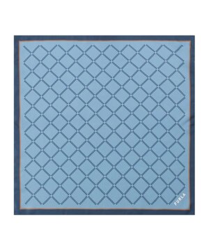  【シルク100%】FURLA (フルラ) ダイアゴナルチェック 格子柄 シルクプリントスカーフ 58cm×58cm UV対策 手洗い可能