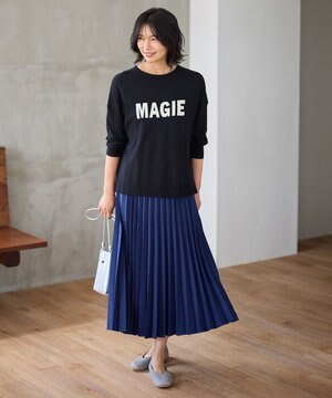 【ウエストゴム】プリーツスカート