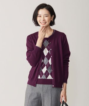 【WEB限定カラーあり・洗える】アーガイルツイン ニット