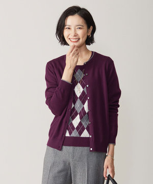 【WEB限定カラーあり・洗える】アーガイルツイン ニット