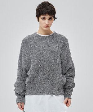 【洗える】MARRONNIERS / ラメテープヤーンクルーネックニット