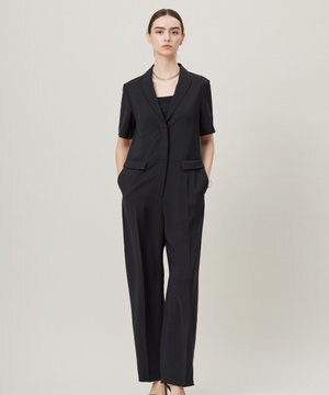  【接触冷感・UVケア・吸水速乾・防シワ・洗える】 ドレープツイル オールインワン