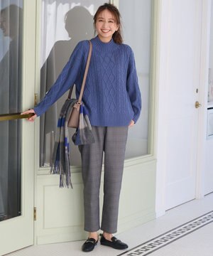 【ストレッチ/ガードル効果/裏起毛/ウエストゴム】大人の7daysウォームタッチパンツ