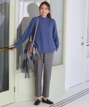 【ストレッチ/ガードル効果/裏起毛/洗濯機可能/ウエストゴム】大人の7daysウォームタッチパンツ