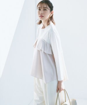  【洗える】ライトクロスビスチェコンビ ジャージー カットソー