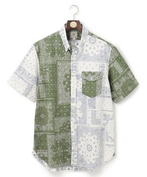  【KING SIZE】ペイズリーバンダナプリント クレイジーパターンシャツ