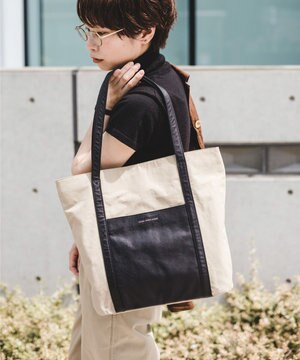  EVER - TOTE BAG ナイロン 本革 トートバッグ