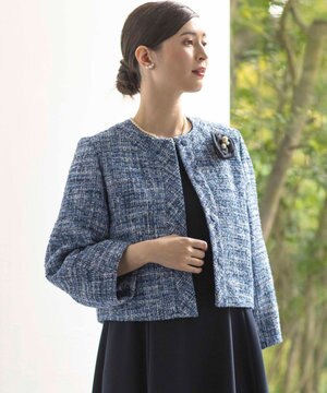  【KUMIKYOKU NAVY】マカロンツイード ジャケット