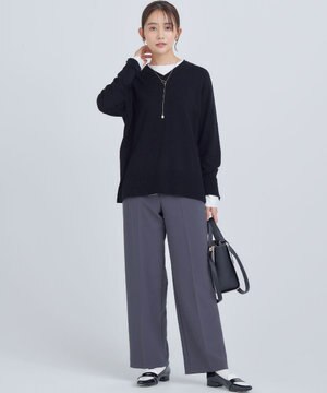 【WEB限定】ベーシックダブルクロス ワイドストレートパンツ