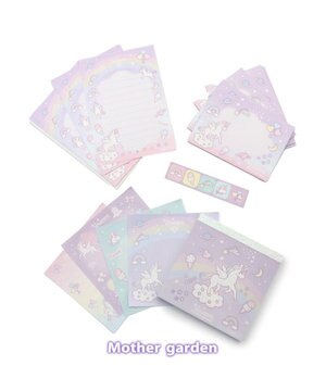 マザーガーデン ユニコーン スクエアメモ & ミニレターセット