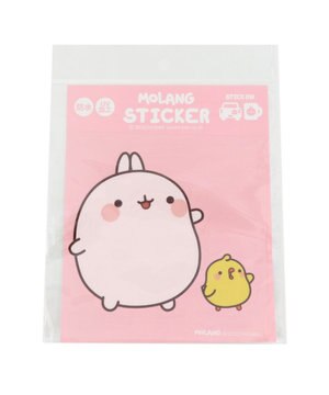  【2/15(日)で販売終了】 マザーガーデン MOLANG モラン 防水・UV加工 どこでもステッカー ≪あいさつ柄≫ 単品