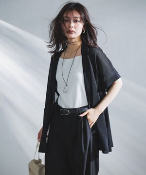 シアーフォルムニット ジャケットジレ