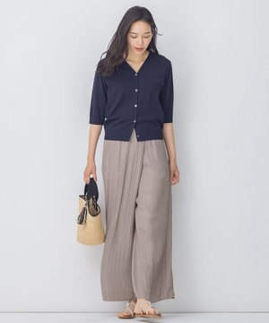 【Sサイズ有】 マットサテン プリーツ パンツ