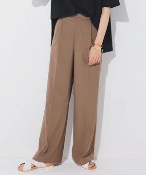 【洗える】トロピカルレーヨンストレッチ ワイドパンツ(番号2H29)