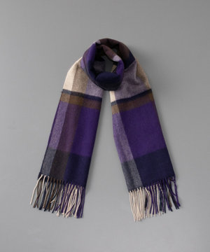  foulatelier　フラトリエ　カシミヤ起毛 チェック柄  ストール