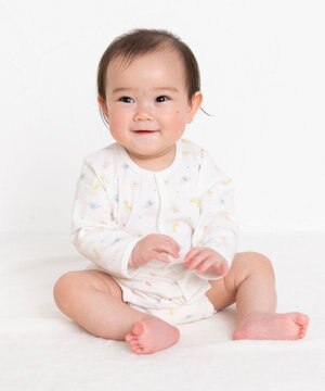  【60-70cm】 長袖ボディシャツ(前開き)