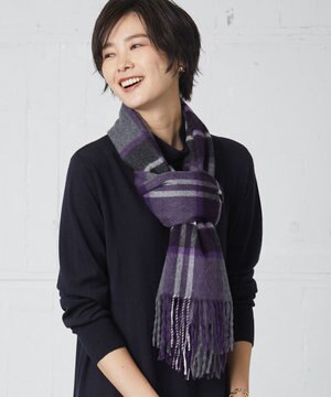 カシミヤチェック マフラー