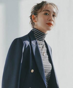  【暖かさ＆着心地の良さで大ヒット】コットンカシミヤ タートルネックカットソー