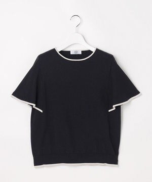  COOL MINT COTTON POLYESTER フレアスリーブ ニット プルオーバー