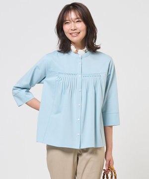  キャタピラシャツジャージー バンドカラー カットソー