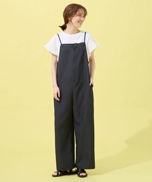 フロントジップサロペット