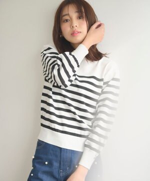  【洗える】ビジューポイント ニット