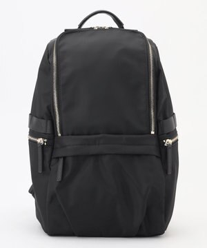  【A4サイズ収納可・容量約14L】8ポケットメタルファスナー ナイロンリュック